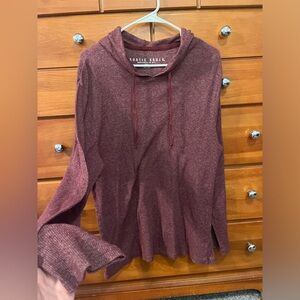 Women's Burgundy Hoodie Top